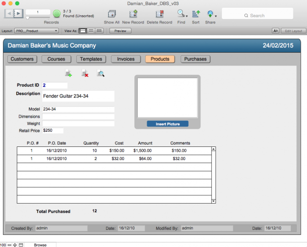 Invoices, Products and Purchases - Teachers Companion
